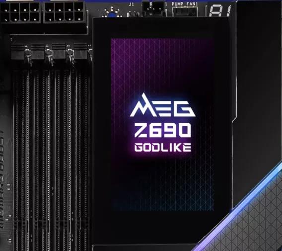 微星預熱 MEG Z690 GODLIKE 主板：3.5 英寸大屏，可觸控超頻