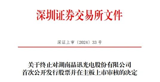 公司及保薦人撤單！這家液晶顯示模組企業深主板IPO終止......