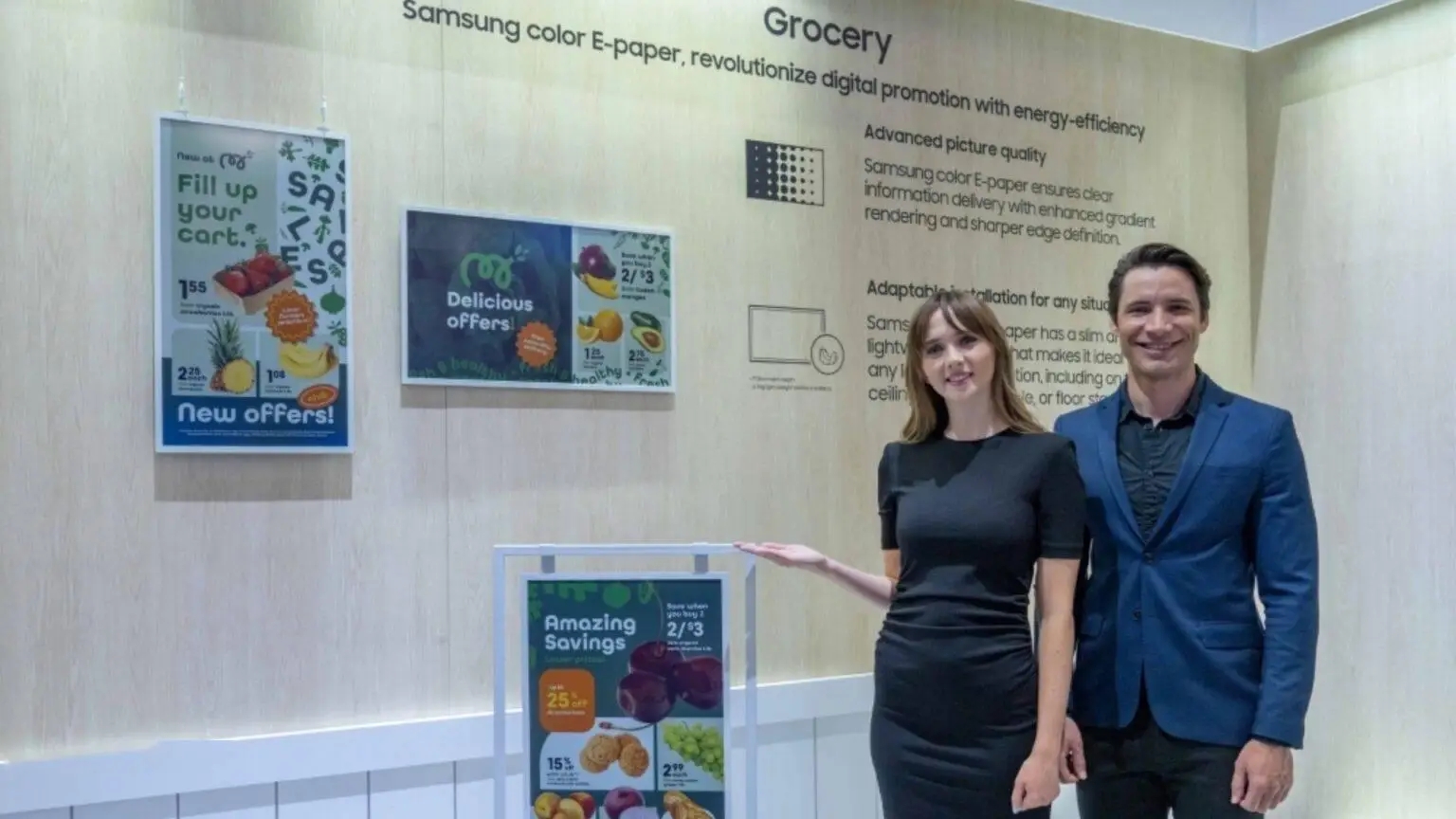 三星展示旗下首款彩色電子紙顯示屏，顯示內容幾乎不耗電