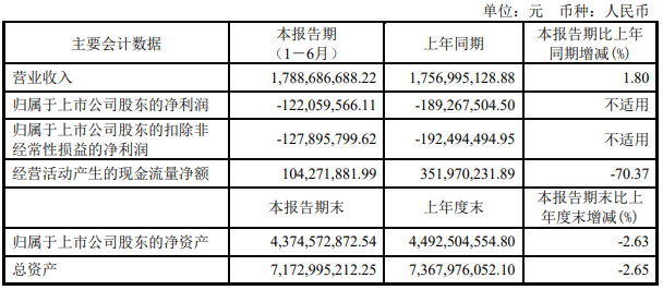 龍騰光電上半年營業收入17.89億元，同比增長1.8%