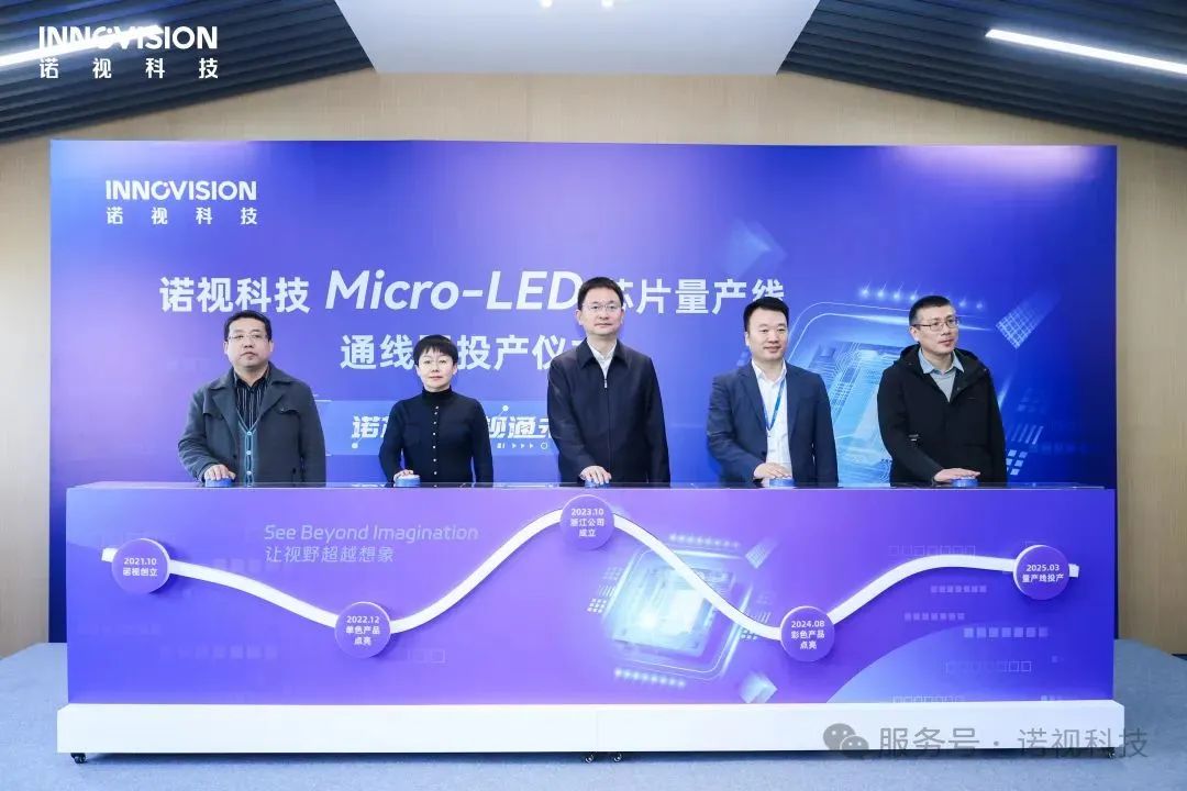 諾視科技Micro-LED微顯示芯片一期量產線正式投產